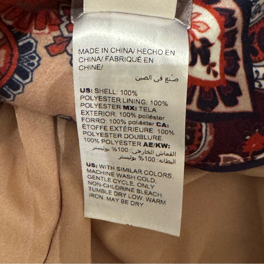 Chico’s Drama Coat Patched Print Outerwear Multicolored Size 2 ( 12/14US) - Picture 12 of 14